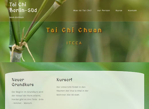 Screenshot Webseite Tai Chi Berlin